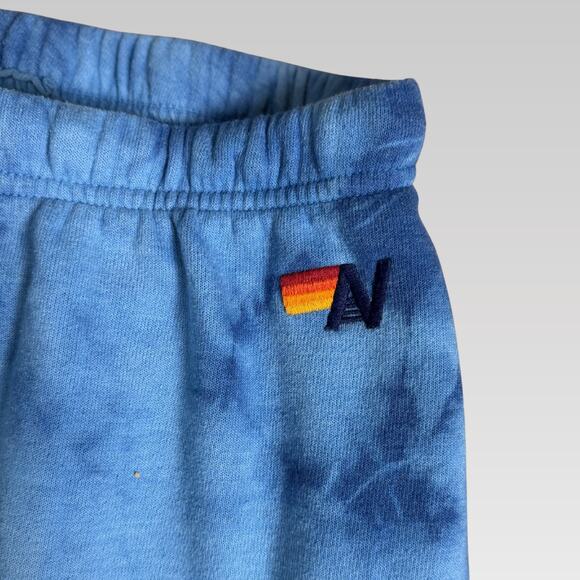 Aviator Nation Hand Dyed Tie Dye Sweatpants size Large Blue Like New - Picture 5 of 7